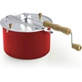 Cook N Home Stovetop Popcorn Popper with Crank, 6Quart Aluminum