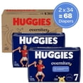 thumbnail image 2 of Pañales de noche HUGGIES Overnites, talla 7 (más de 18,6 kg), 68 unidades, 2 of 9