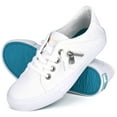 thumbnail image 4 of JENN ARDOR Womens Sneakers Fashion Canvas Shoes Lace up Flats Low Top Walking Shoes, 4 of 13