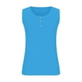 thumbnail image 6 of aidice Plus Size Womens Tank Tops 1-5XL Sleeveless Crewneck Button Basic Cotton Tanks Summer Casual, 6 of 6