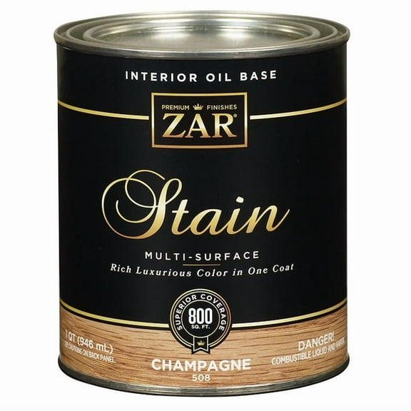 4-Pack of 1 qt UGL 50812 Champagne Zar Interior Oil-Based Wood Stain