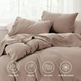 thumbnail image 3 of Queen Sheet Set Pieces Soft Queen Size Sheets Breathable & Cooling Hotel Luxury Easy Care Polyester Microfiber Bedding, 3 of 7