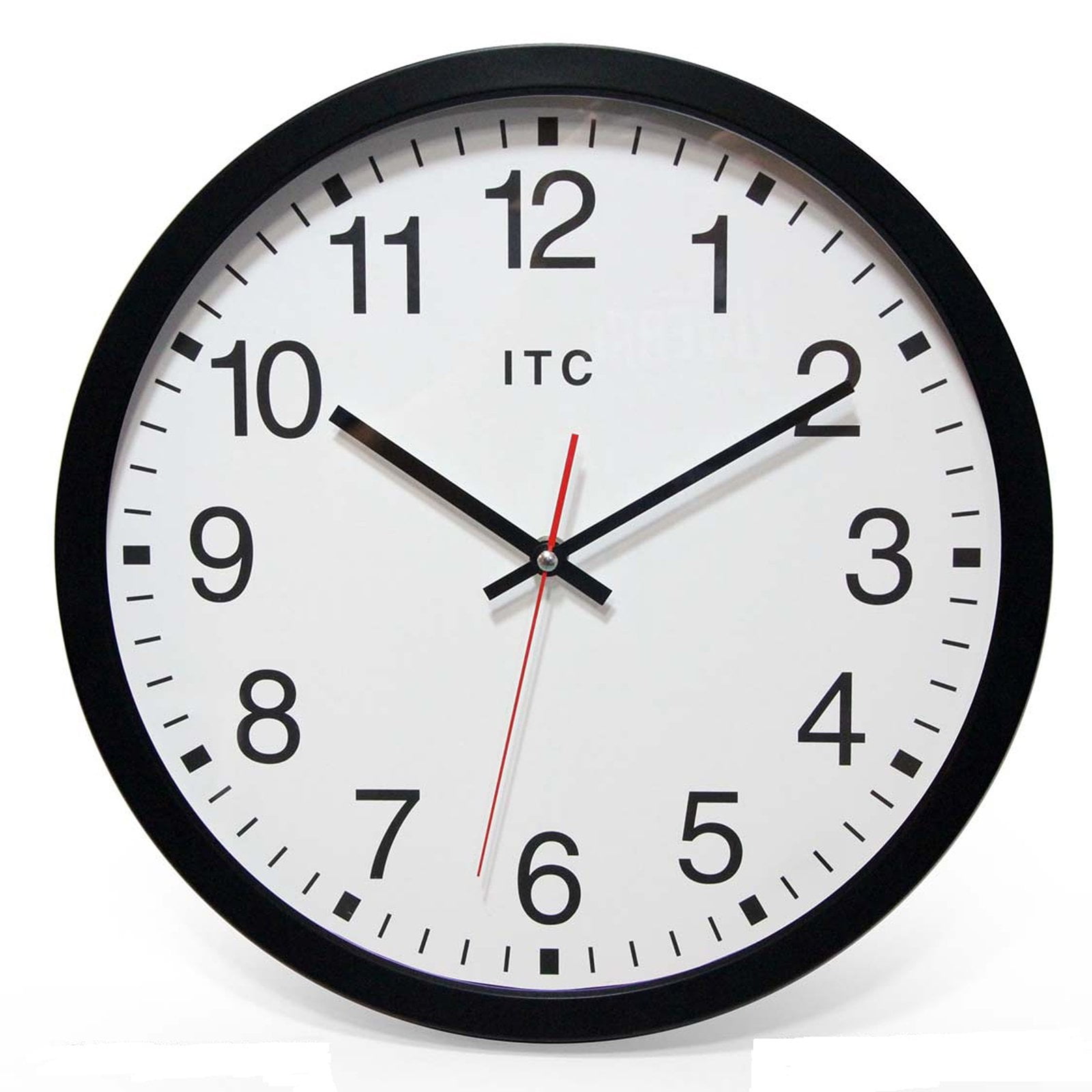 Infinity Instruments Obsidian Black Transitional Analog Display Wall Clock