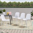thumbnail image 2 of Noble House Ivy Stacking Plastic Patio Dining Side Chair in Black (Set of 4), 2 of 9