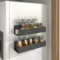 thumbnail image 5 of Usloyux under $5 Magnetic Refrigerator Storage Rack, No Drill Spice Rack Side Hanging Organizer for Kitchen Supplies, Strong Magnet Hold Shelf for Condiment Bottles Kitchen Utensil Organization, 5 of 8