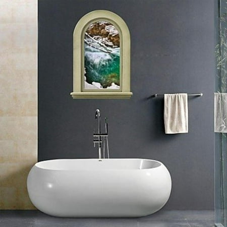 3D Wall Stickers Wall Decals, Scenery Bathroom Decor Mural PVC Wall Stickers