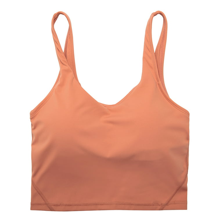 2-pcs Women's Comfy Sports Bras Padded Gym Workout Longline Crop Top  Sleeveless Running Yoga Crop Tank Tops 