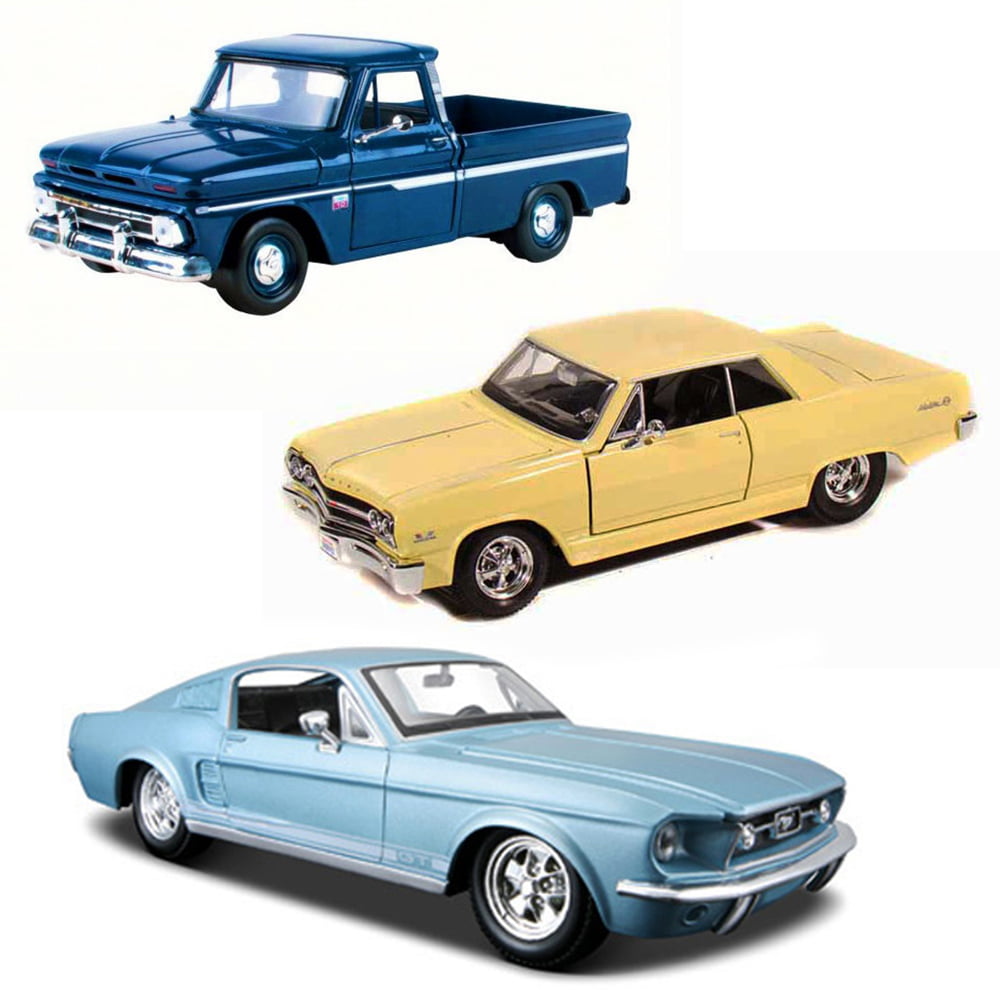 Best Of 1960s Muscle Cars Diecast Set 61 Set Of Three 124 Scale Diecast Model Cars 