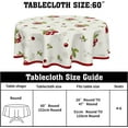 thumbnail image 2 of Spring Tablecloth Round 60 Inch Vintage Pink Flower Table Cloth Washable Farmhouser Floral Printed Decorative Outdoor Table Cover for Kitchen Dining Holiday Party Picnic Indoor Outdoor Home Decor, 2 of 6