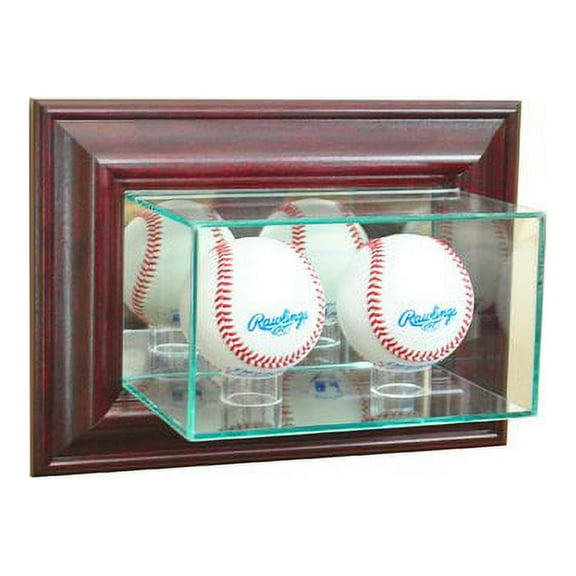 Perfect Cases and Frames Wall Mounted Double Baseball Display Case