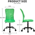 thumbnail image 3 of YYEAN Home Office Chair Ergonomic Mid-Back Mesh Desk Chair Computer Armless Executive Task Chair Lumbar Support Armrests Swivel Rolling PC Chairs Small Meeting for Adults,Green, 3 of 9