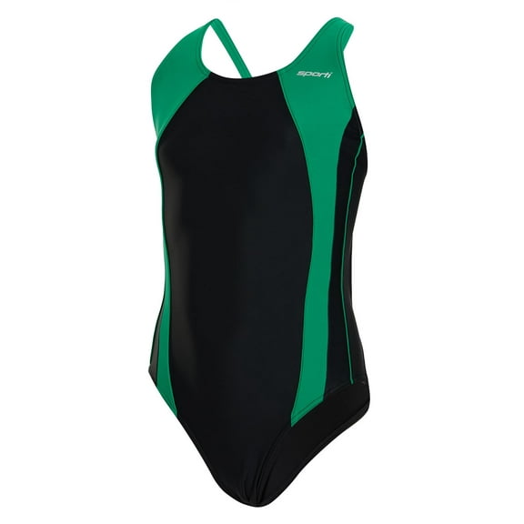 Sporti Piped Splice One Piece Swimsuit, High Cut, Unpadded, Athletic (Women’s)