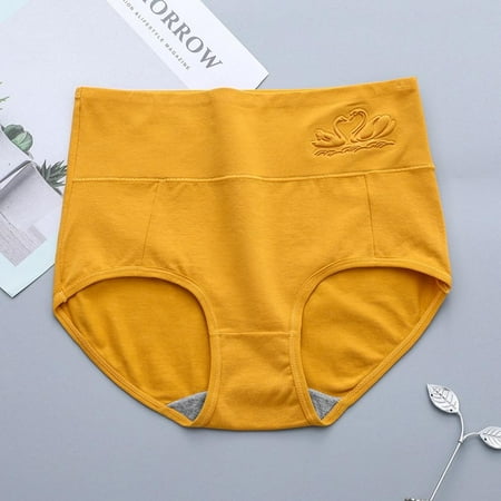 

MOOSUP Women s High Waist Cotton Underwear 3D Embossed Comfortable Underwear