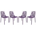 thumbnail image 1 of LeisureMod Modern Devon Silla de aluminio, juego de 4 LeisureMod DC23PU4, 1 of 2
