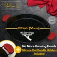 thumbnail image 2 of Paelluxe 22 Inch Paella Pan 16 Servings - Enamelled No Rust Easy to Clean Steel Pan Propane - Gas Burners for Cooking - Indoor & Outdoor Cooking Skillet - Cacerola Paellera Sarten - Mother's Day Gift, 2 of 8