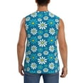 thumbnail image 4 of Daiia Daisies Flowers Printed Men's Tank Tops,Casual Soft Sleeveless Gym Muscle Shirts Bodybuilding Tee-XX-Large, 4 of 8