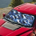 thumbnail image 5 of Xixirimido Car Windshield Sun Shade Universal Fit for SUV Truck Sedan Auto Front Window Sunshade Sun Visor Block UV Rays Keep Cool Car Accessories, Camouflage Blue, 5 of 8