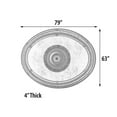 thumbnail image 3 of AFD Classical Large Oval Chandelier Ceiling Medallion 79 inches, 3 of 5