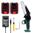thumbnail image 2 of TFixol 6-Inch Compact Cordless Lithium Electric Chainsaw for Home and Outdoor Use, Portable Handheld Chainsaw with Charger, Ideal for Tree Cutting and Woodworking, Lightweight and Durable Design., 2 of 5