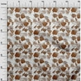 thumbnail image 3 of oneOone Velvet Brown Fabric Leaf With Abstract Texture Craft Projects Decor Fabric Printed By The Yard 58 Inch Wide, 3 of 5