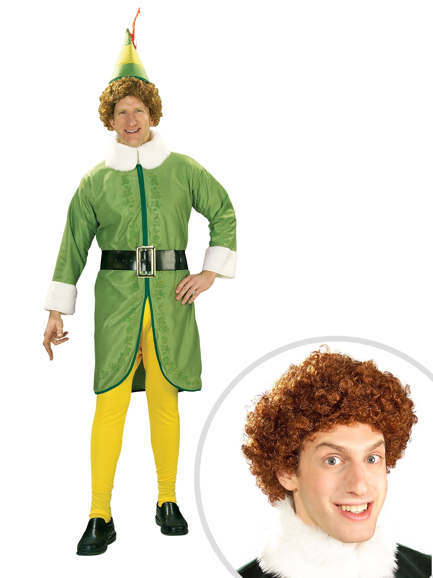 Buddy the Elf Adult Costume With Buddy the Elf Wig