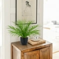 thumbnail image 3 of 15"Artificial Palm Plant Real Touch Faux Tropical Palm Tree in Black Pot Home Indoor Living Room Tabletop Balcony Decorations, 3 of 7