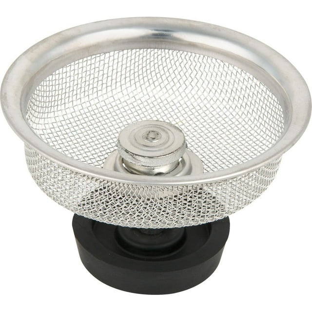 Peerless Mesh Sink Strainer with Stopper in Satin Nickel