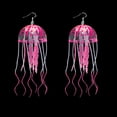 thumbnail image 2 of Pendientes de medusas de aire de moda con diseño creativo de estilo festivo popular, pendientes personalizados con textura de borla exagerada, toque personal, 2 of 5