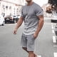 thumbnail image 2 of Mens Pantalones Casuales Cuello Redondo Impresión de Manga Corta Blusa Y Pantalones Cortos Traje, Pantalones de Traje para Hombres, 2 of 5