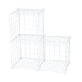 thumbnail image 4 of Mainstays Wire Cube White Storage Organizer, 3-Cube Metal Grids Storage, 4 of 7