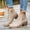 Khaki, variant on Women's Ankle Booties Fall Winter Ankle Boots Chunky Block Heel Side Zipper Comfortable Boots Faux Leather Round Toe Short Boots Non Slip Casual Daily Walking Shoes