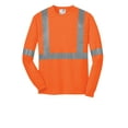 thumbnail image 5 of CornerStone ANSI 107 Class 2 Long Sleeve Safety T Shirt-XS (Safety Orange/ Reflective), 5 of 6