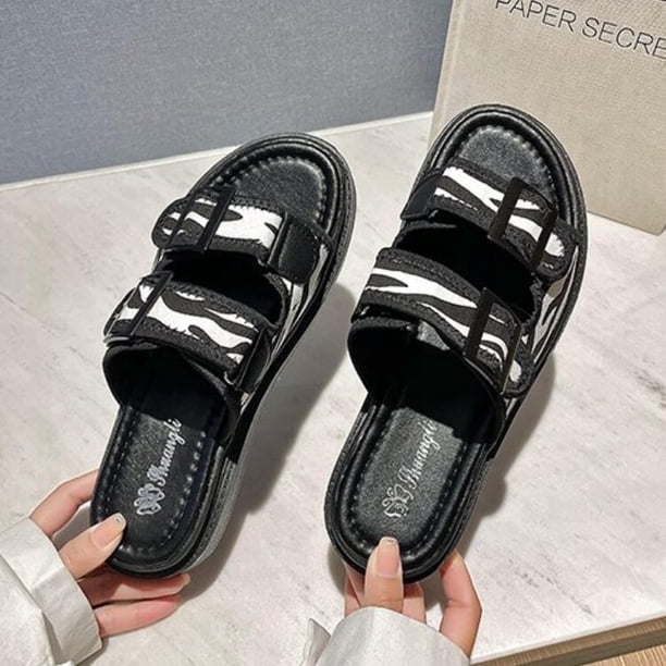 Sandalias de moda para mujer 2023, sandalias cómodas de verano informales de tacón bajo con punta abierta, zapatos de diseñador romano, sandalias de plataforma 39 Gao Jinjia LED