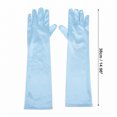 thumbnail image 3 of Unique Bargains 1 Pair Party Gloves Elegant Mid-Length Stretch Satin Long Opera Party Gloves 14.96"x4.72" Sky Blue, 3 of 5