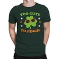 thumbnail image 2 of Too Cute to Pinch Fun St. Patricks Day Shamrock Design Men's T-shirt, 2 of 3