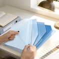 thumbnail image 1 of Carpeta transparente expandible con 6 bolsillos – Organizador de documentos en forma de L para exámenes tamaño A4 y almacenamiento de oficina., 1 of 6
