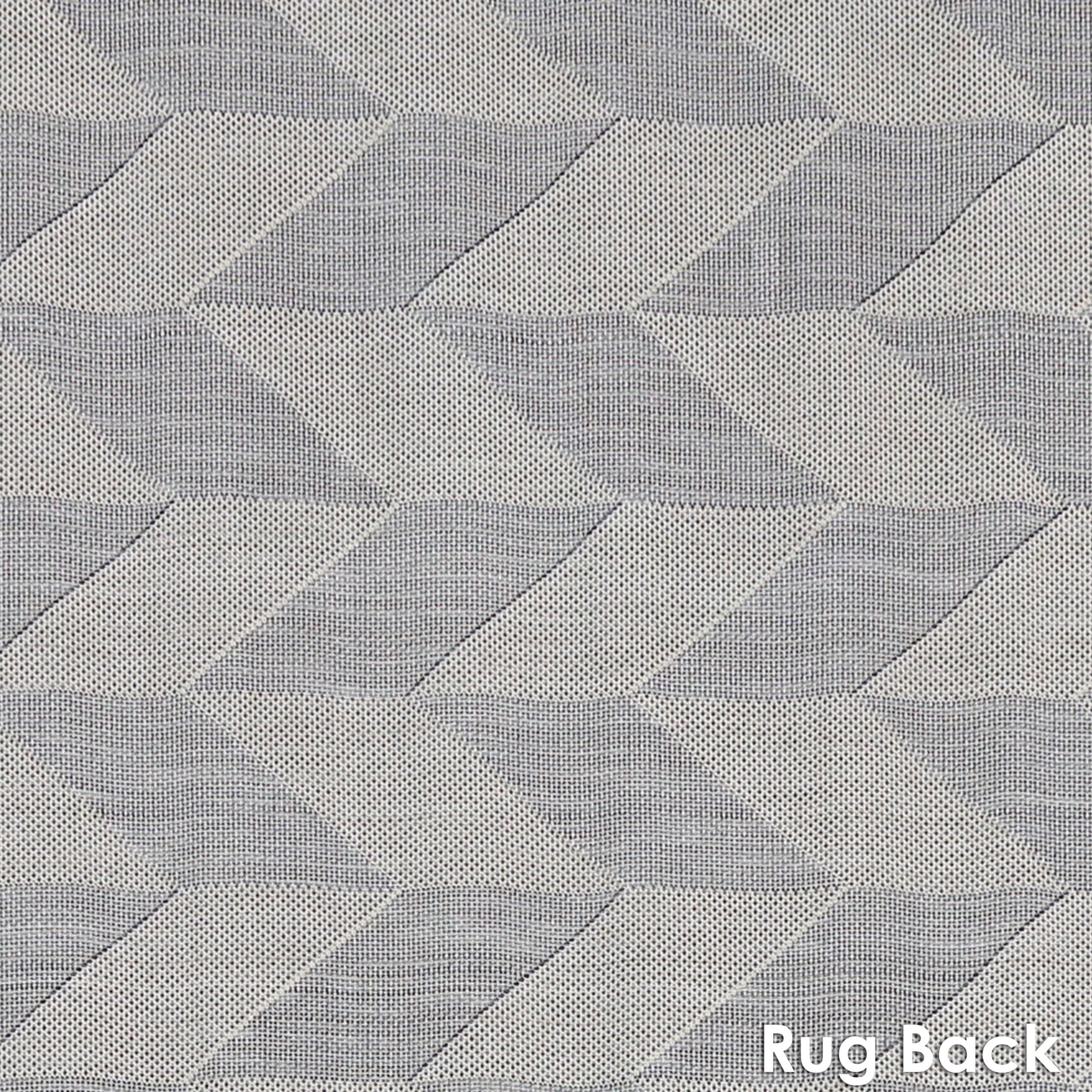 Sunnydaze Geometric Affinity Modern Flat Weave Blue/White Parallelogram Outdoor Area Rug, 5' x 7'