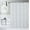 Floral Design White and Silver, variant on Dainty Home Premium Linen Textured Shower Curtain Set with 12 Hooks, Gold Metallic Marble Printed Fabric Bathroom Curtain