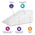 thumbnail image 6 of HealthSmart Bed Wedge Pillow and Triangle Wedge with Elevated Incline for Neck, Back & Knee Pain, Headaches, Shoulders, Foot Support or Restless Leg Syndrome, Gray Links, 24 x 24 x 7", Blue Moroccan, 6 of 7