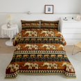 thumbnail image 2 of Erosebridal Teens Animal Elephant Bedding Sets Full with Comforter,Bohemian Wildlife Duvet Insert,Aztec Room Decorative,Reversible,3pcs, 2 of 8