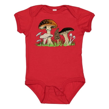 

Inktastic Mushroom Hunting for Morel Mushroom Gift Baby Boy or Baby Girl Bodysuit