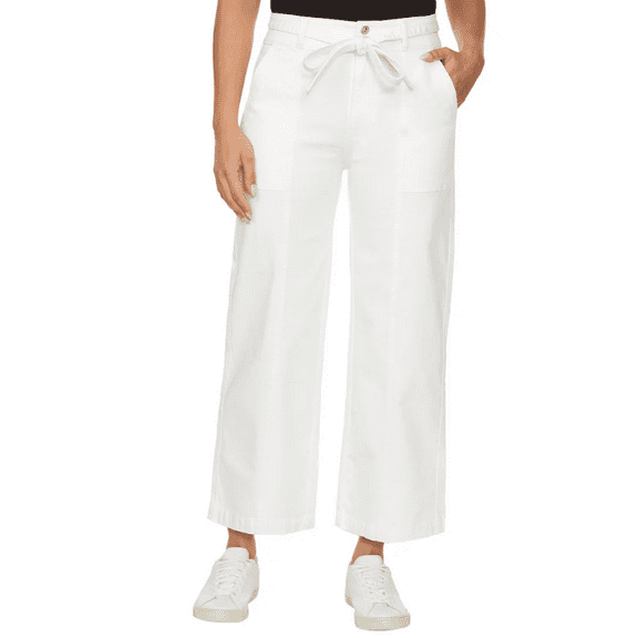 Hudson Women’s Wide Leg Belted Jean White 12/32