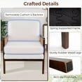 thumbnail image 5 of Harmijoy Mid Century Modern Accent Chair Living Room Armchair w/ Rattan Arms Wooden Frame, 5 of 8