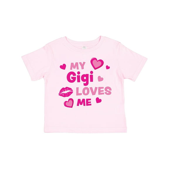 Inktastic Valentine's Day My Gigi Loves Me Hearts and Lips Boys or Girls Toddler T-Shirt