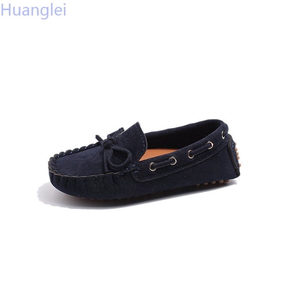 Huanglei Children's Shoe 2025 Spring And Autumn New Bow Both Boys And Girls Leisure Dot Shoes Baby Small Leather Shoes Children's Canvas Shoes 1 10 Years Old