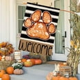 thumbnail image 2 of Fall House Flag 28 x 40 Inch Double Sided Dog Paw Black Stripes Autumn Leaf Holiday Welcome Yard Burlap Large Flag Seasonal Outside Mailbox Outdoor Decoration, 2 of 6