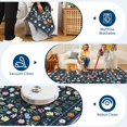 thumbnail image 3 of Washable Boho Floral Area Rug, Soft Low-Pile Faux Wool Non-Slip for Living Room Bedroom, 3 of 6