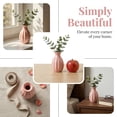 thumbnail image 5 of REGALWOVEN Mini Ceramic Bud Vase, Small Decorative Flower Vase for Single Stem, Tiny Matte Vase for Desktop, Shelf, Tiered Tray Pink 1.8"L x 1.8"W x 3"H, 5 of 5