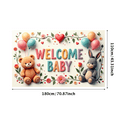 thumbnail image 3 of LUUFILx Welcome Baby Shower Backdrop Cute Baby Room Photography Props Decoration Event Background Banner Party Supplies Gender Reveal, 3 of 9