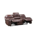 thumbnail image 5 of Bowery Hill Contemporary Brown Faux Leather Manual Recliner Sofa, 5 of 10